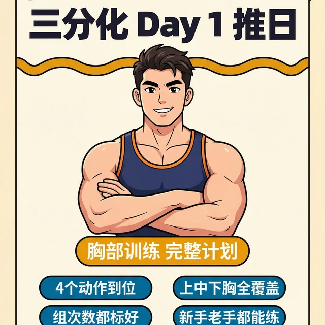 三分化Day1 胸部训练全指南 照着练就行