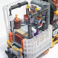 哲高积木 蒸汽朋克火车