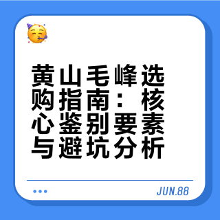 黄山毛峰选购指南：核心鉴别要素与避坑分析