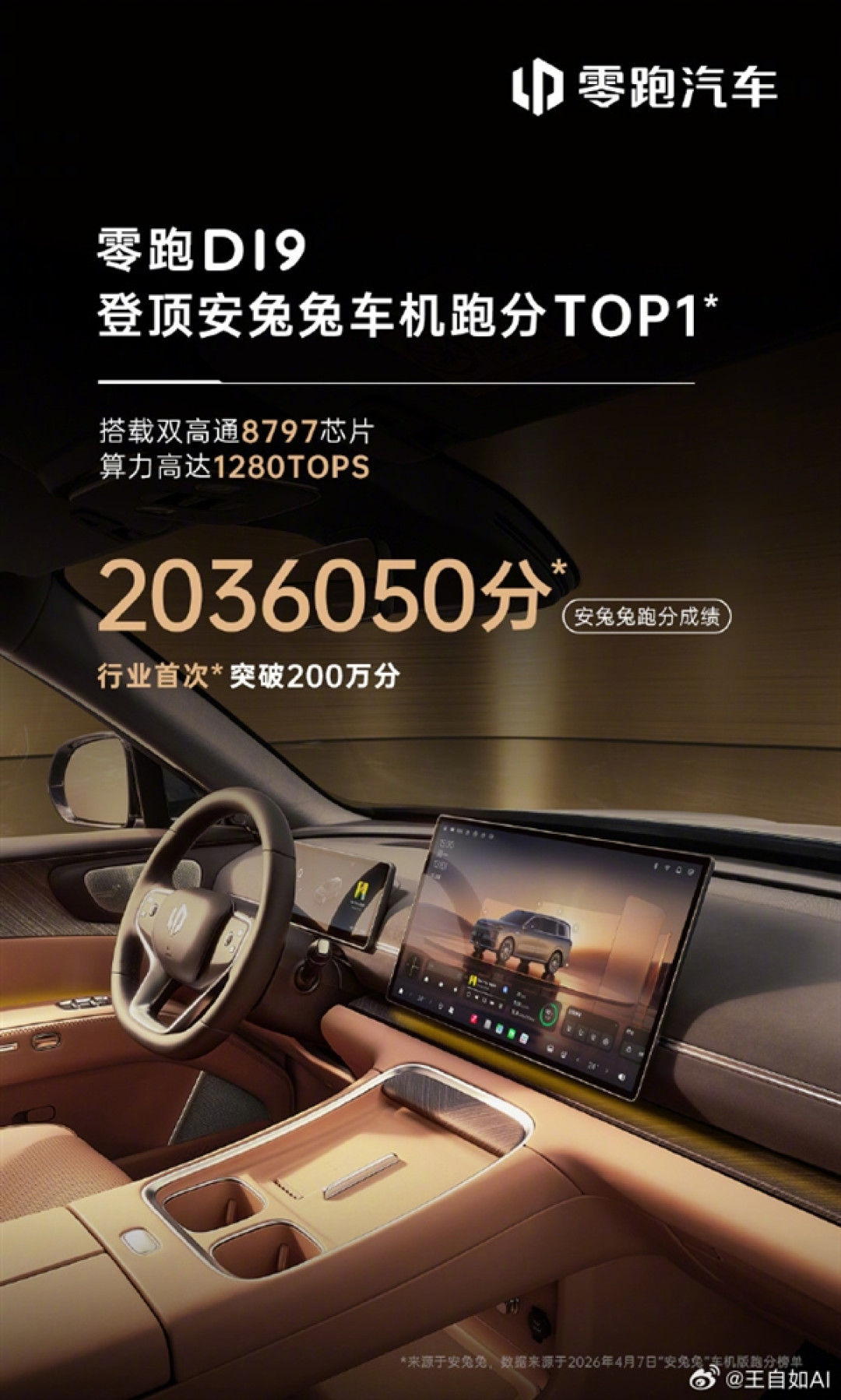 王自如谈车机跑分首次突破200万:3A级渲染UI 丝滑不掉帧
