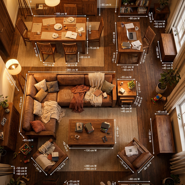 照着搬！电影里的美式复古家尺寸全部标好了