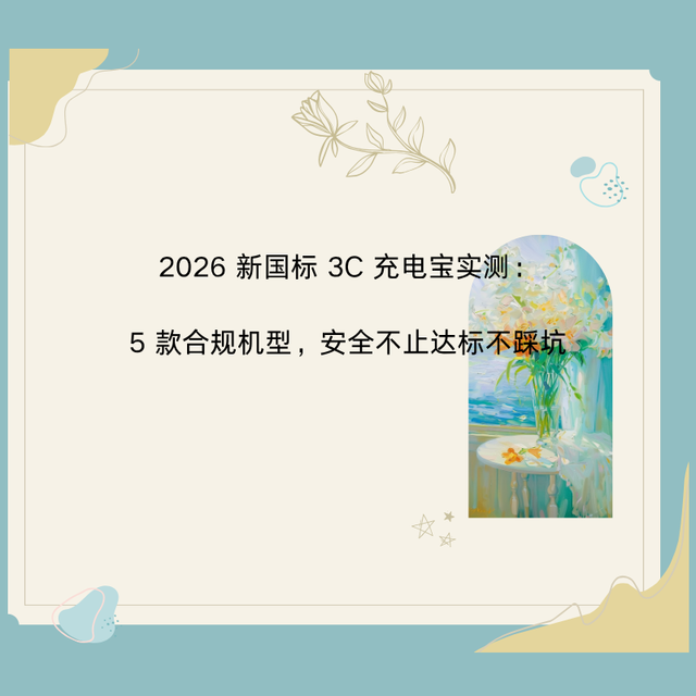 2026 新国标 3C 充电宝实测：5 款合规机型，安全不止达标不踩坑