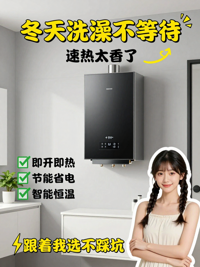 冬天洗澡不用等！海尔热水器速热太香了