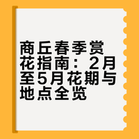 商丘春季赏花指南:2月至5月花期与地点全览