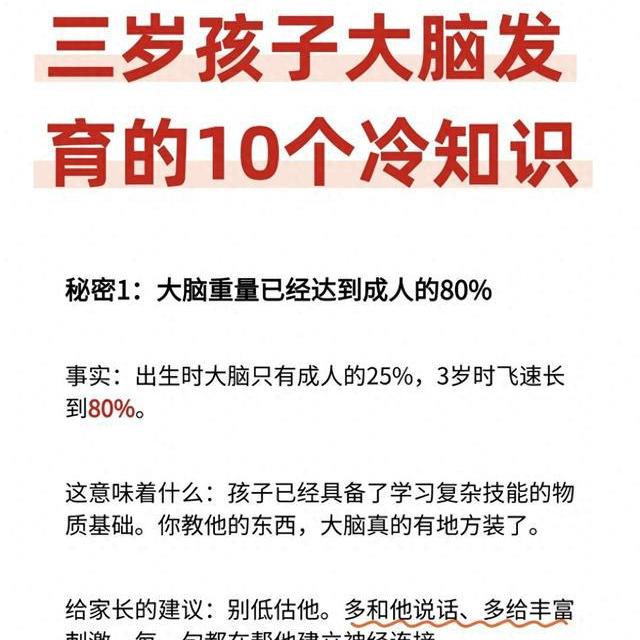 3岁大脑发育黄金期：关键特征与教育误区