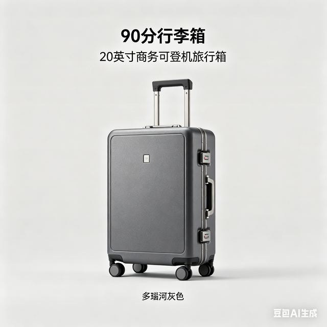 实测封神！90分多瑙河灰20寸登机箱，商务党闭眼冲，到手仅224元
