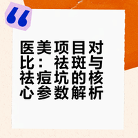 医美项目对比:祛斑与祛痘坑的核心参数解析