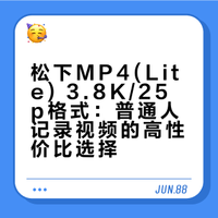 推荐一个适合普通人记录的松下视频格式