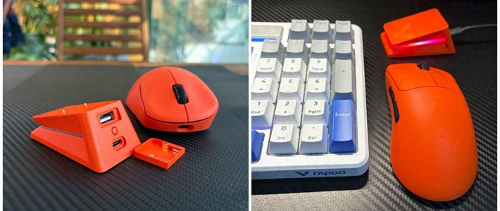 告别黑白沉闷！雷柏VT3S焰影橙+P5 PLUS底座，百元实现双8K自由