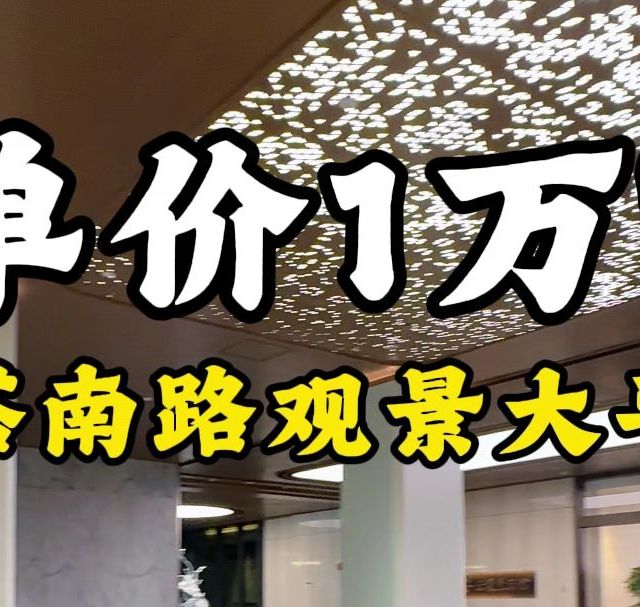 单价1万7，买曲江边雁塔南路观景大平层，小区负二直达地铁站！！