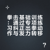 拳击基础训练:通过专项练习纠正出拳动作与发力转移