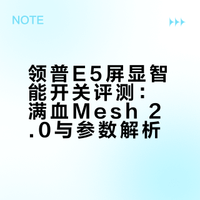 领普E5屏显智能开关测评体验