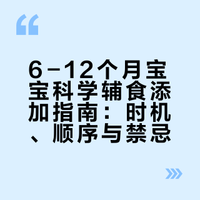 6-12个月宝宝科学辅食添加指南：时机、顺序与禁忌