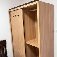 小户型儿童房封神！叮叮熊实木移门衣柜，安全又能装✨