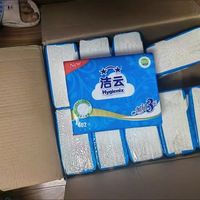 家用厕纸天花板✨洁云 402 张压花方包太好囤
