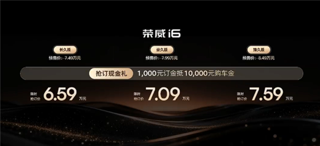 配上汽自研全铝发动机 全新荣威i6预售:限时6.59万起