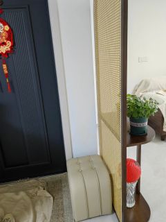 新中式屏风实木隔断家用多功能客厅落地置物架