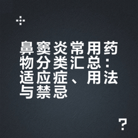 鼻窦炎常用药物汇总