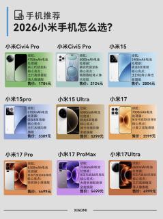 2026小米手机全价位选购指南✨直接抄作业不踩坑
