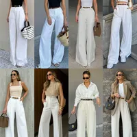 白阔腿裤×极简高级感