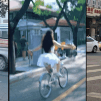 8年老破自行车改造封神！带1岁小孩+柴犬骑行太香了