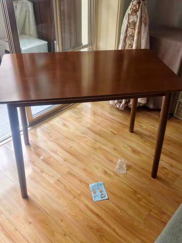 全实木书桌电脑桌家用卧室靠墙一体实木桌子