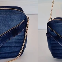 一条不穿的旧牛仔裤，变身一个轻奢的时尚链条牛仔斜挎包。百搭又减龄。