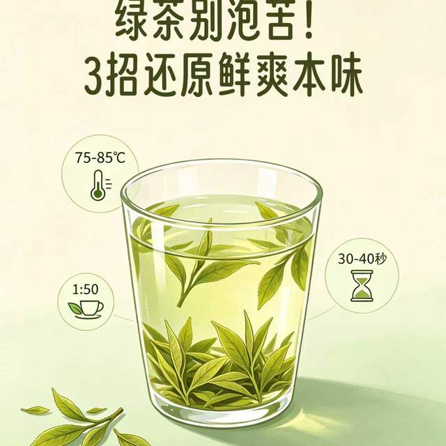 绿茶别泡苦！3招学会不苦不涩!泡茶万能公式