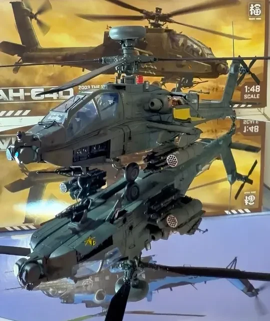 福牌1:48 AH-64D阿帕奇武装直升机模型测评：细节与设计解析