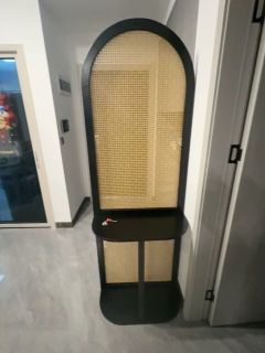 中古风屏风实木置物架落地客厅隔断