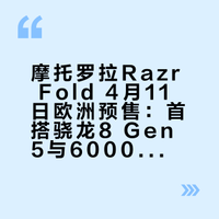 摩托罗拉Razr Fold 4月11日欧洲预售开启
