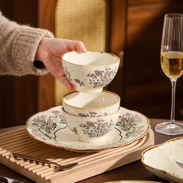 法式复古陶瓷餐具✨一套搞定全家餐桌，幸福感爆棚！