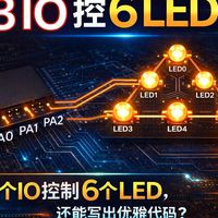 3个IO竟能控制6个LED，还能写出优雅代码？