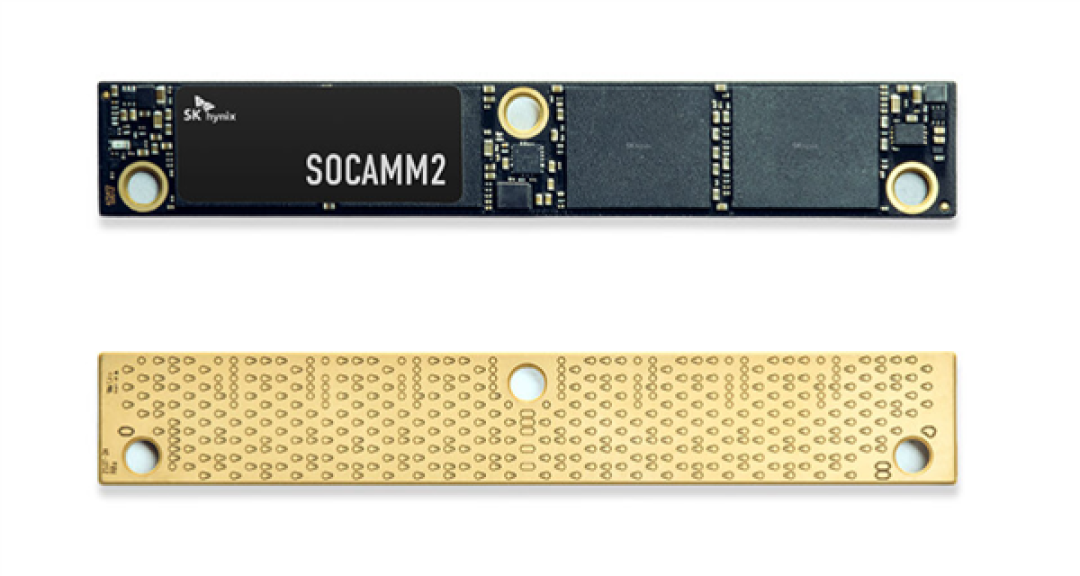 1cnm工艺加持!SK海力士量产192GB SOCAMM2内存模组:带宽翻倍能效提升超75%