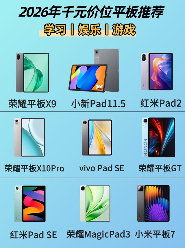 千元平板闭眼入清单！学生党/追剧党直接抄