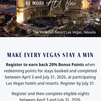 Hyatt凯悦Q2住Las Vegas 8折20% back