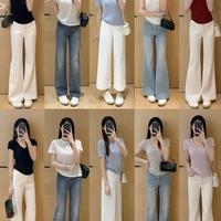 T恤+阔腿裤/直筒裤，一条裤子搞定通勤、约会、日常全场景