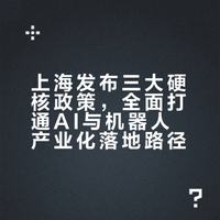 上海发布三大硬核政策，全面打通AI与机器人产业化落地路径