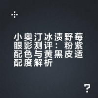 【试色】小奥汀冰渍野莓黄黑皮试色+上眼