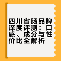 四川省肠品牌深度评测：口感、成分与性价比全解析