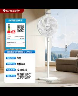 格力双层12扇叶电风扇静音节能