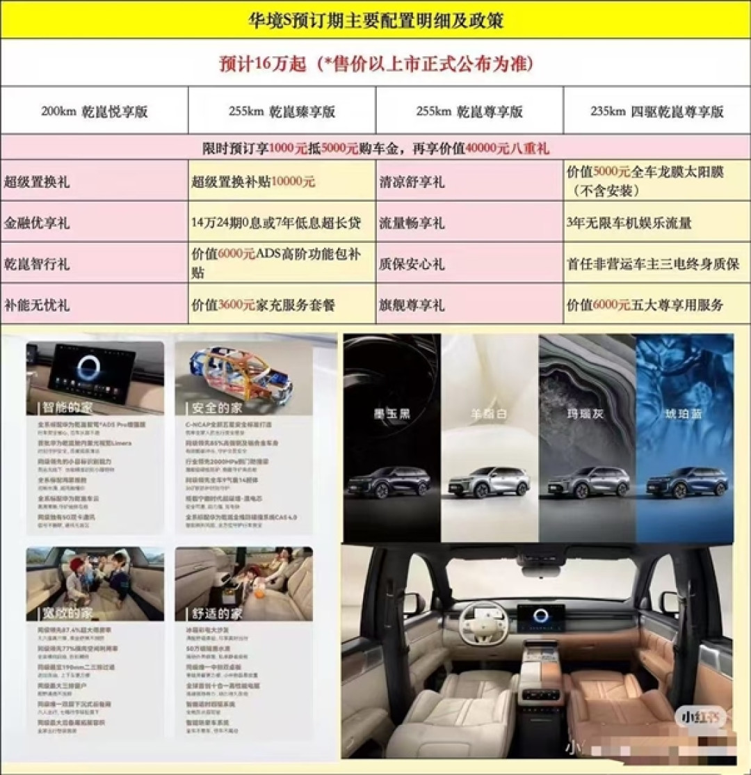 全系标配华为智驾 华境S售价疑曝光：坐稳最亲民大六座SUV