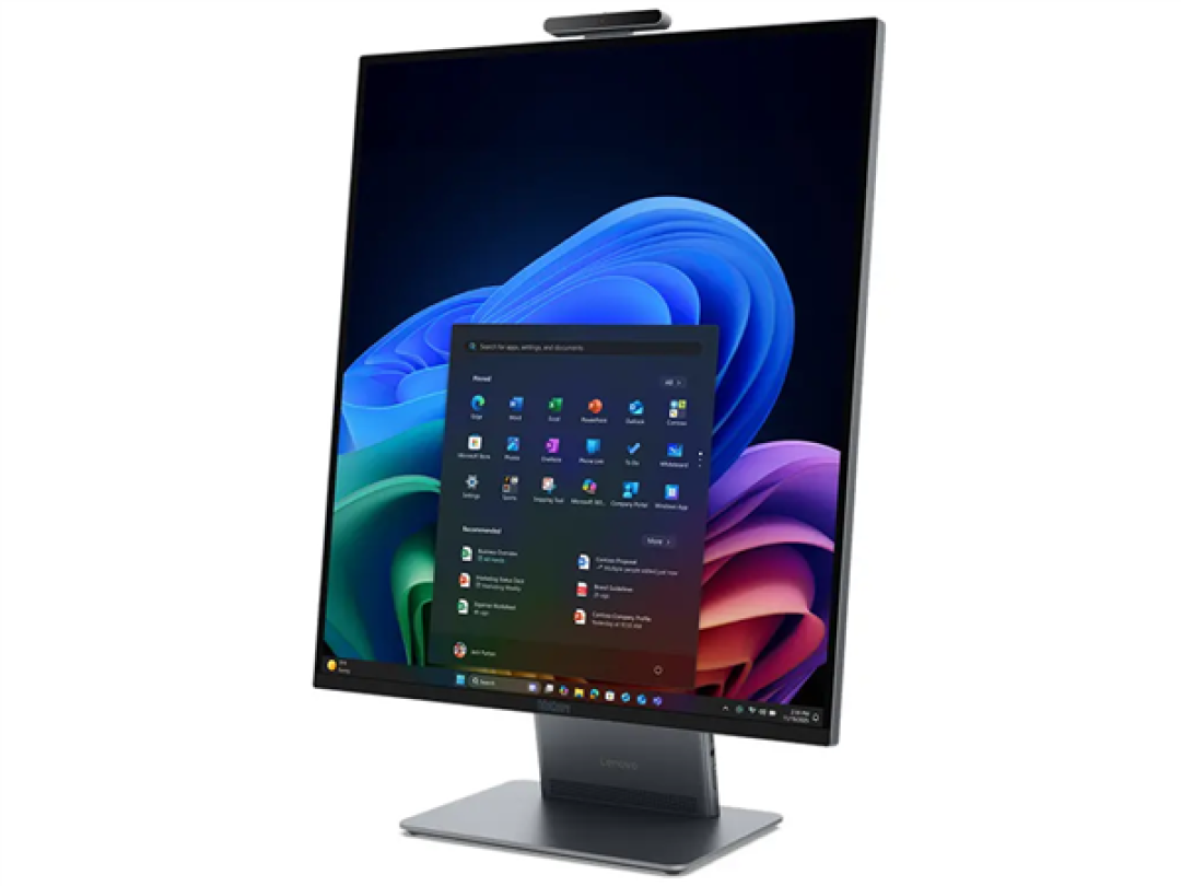 联想ThinkCentre X AI台式机发布:罕见的16:18屏幕 还支持90度旋转