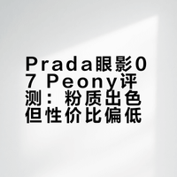 Prada眼影07 Peony评测：粉质出色但性价比偏低