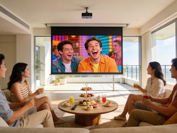 2026书房办公观影双场景神器：隐藏式幕布一键切换工作娱乐两不误