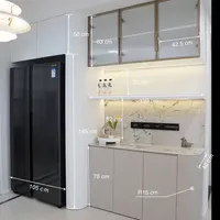 玄关冰箱一体柜尺寸抄作业！小户型直省10㎡