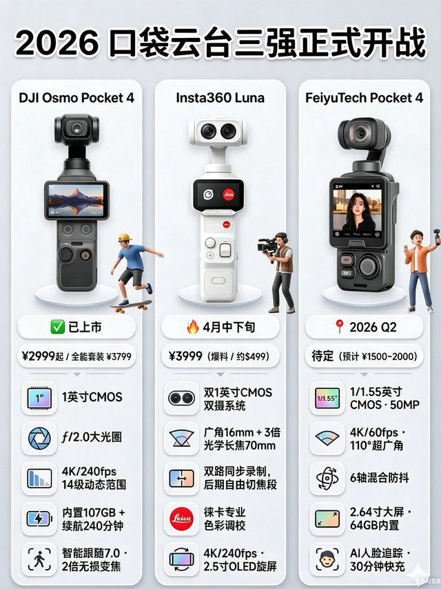 2026口袋云台大乱斗🔥3款热门机型怎么选？