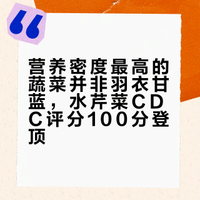 营养密度最高的蔬菜并非羽衣甘蓝，水芹菜CDC评分100分登顶