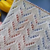 棒针编织日记045，属于马海毛的浪漫花纹织法