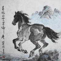 春风得意马蹄疾——韩金远水墨马欣赏